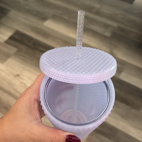 Clear white shimmery Starbucks studded grande tumbler - Picture 6 of 6